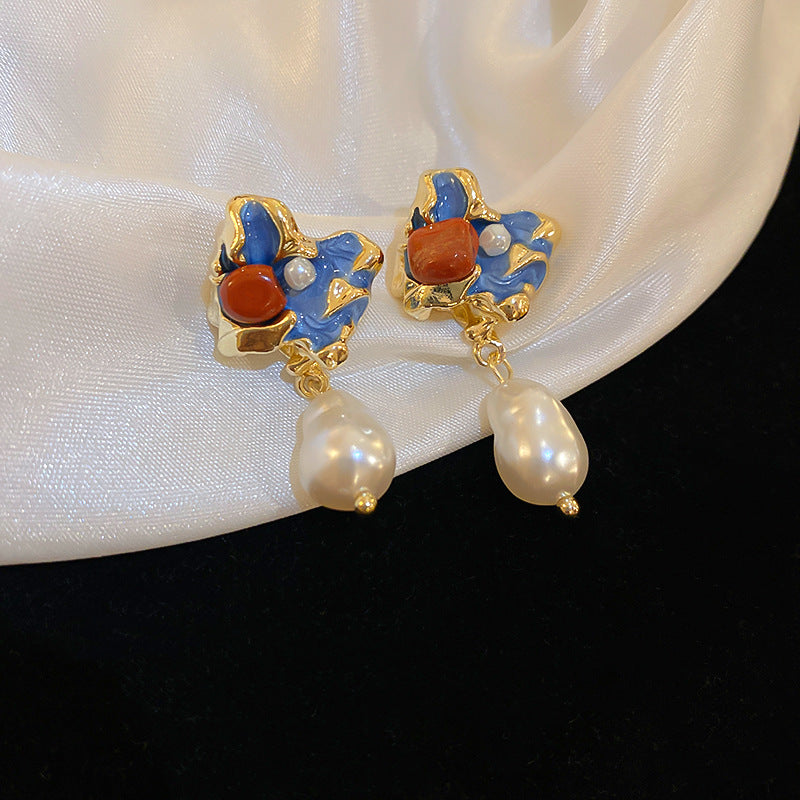 Deisy Irregular Pearl Earrings [NYRFW18B]