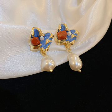Deisy Irregular Pearl Earrings [NYRFW18B]