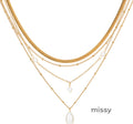 Deliyah Layered Pearl Pendant Necklace [AFJRM1E8]