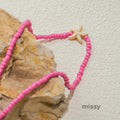 Denim Bohemian Rice Bead Necklace [KJRZQEPI]