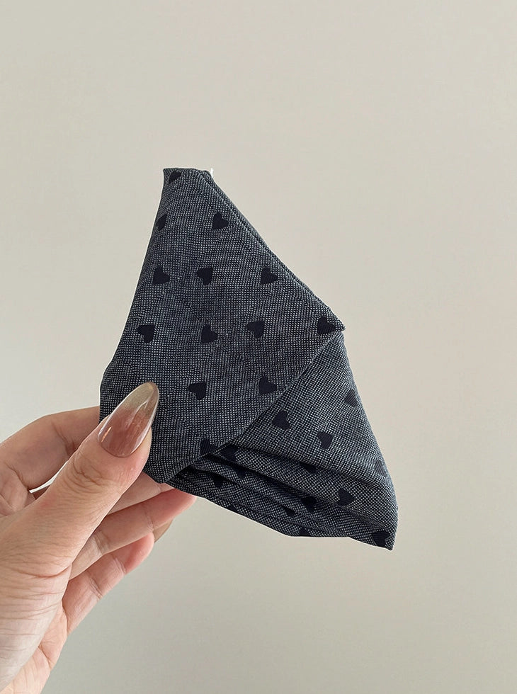Denim Heart Triangle Hair Clip [WXQJYT74]