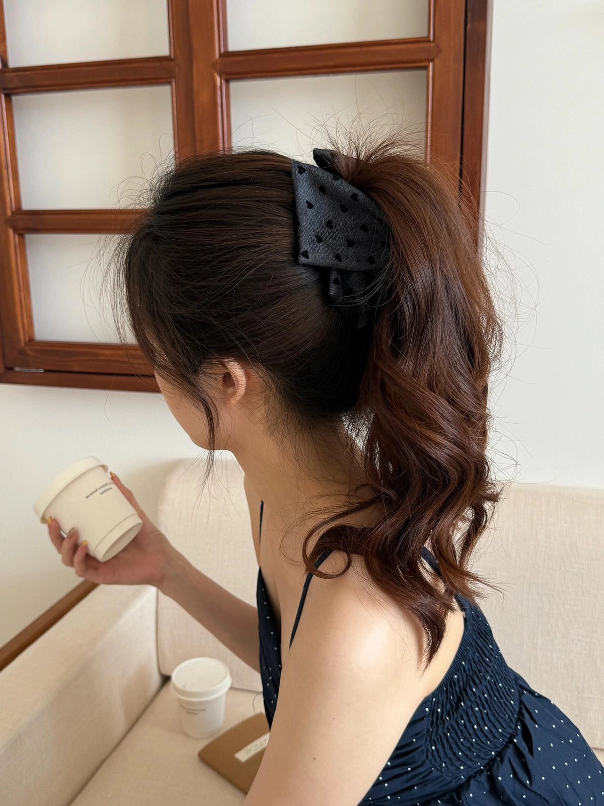 Denim Heart Triangle Hair Clip [UFKM14C9]