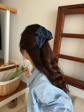 Denim Heart Triangle Hair Clip [3F7F15HA]
