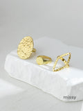 Dezire Folded Geometric Ring Set [486W8BP4]