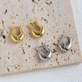 Dhriti Sleek Geometric Hoop Earrings [0ZVOM1KT]