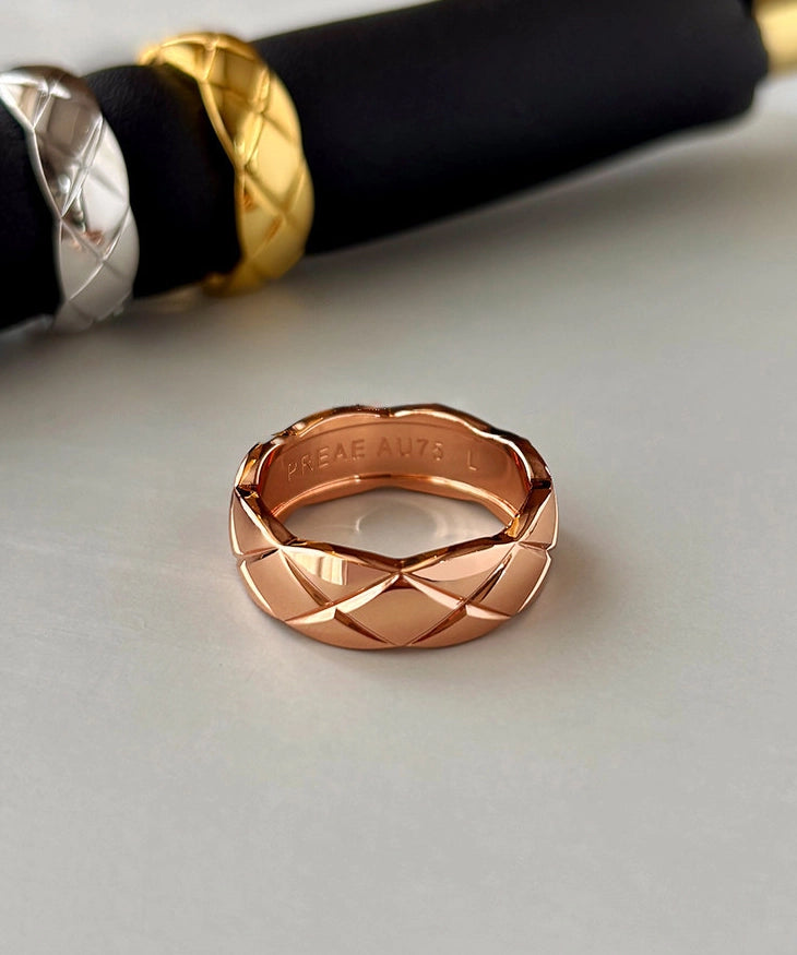 Diamond Pattern Stacking Ring [A9FFBUBX]
