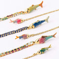 Donna Colorful Fish Pendant Necklace [E10713RA]