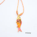 Donna Colorful Fish Pendant Necklace [GCJ9PPHN]