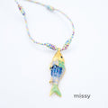 Donna Colorful Fish Pendant Necklace [1K7VKEJO]