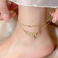 Double-Layer Coin Anklet [CFQ6VPNR]