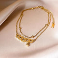 Double-Layer Coin Anklet [S236GMC9]