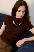 Double Layer Pearl Chain Necklace [B4ENSE0C]