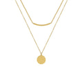 Double-Layer Smiley Face Necklace [KDLNK9DD]