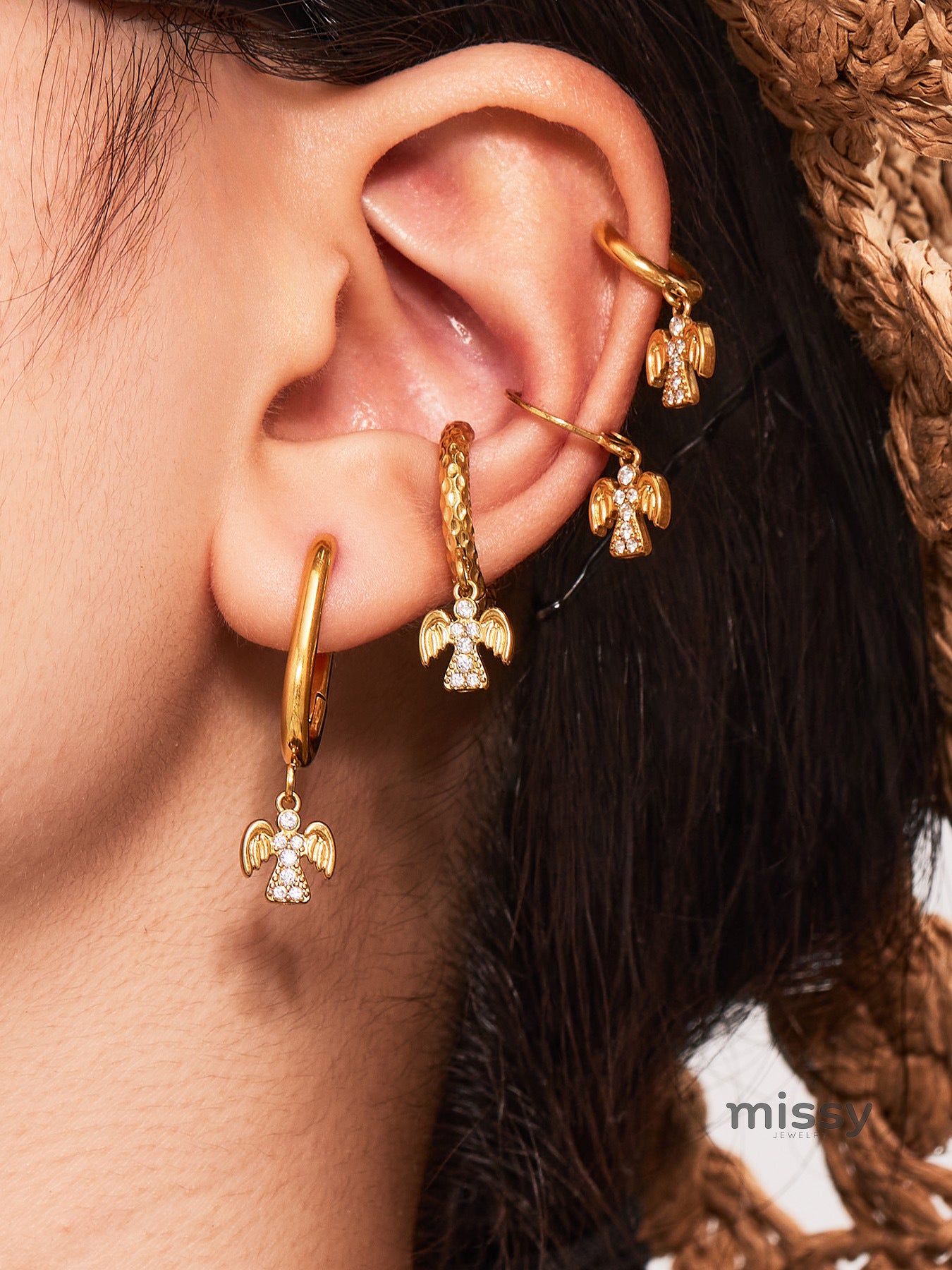Draya Zircon Stud Earrings [V1A7OO9S]