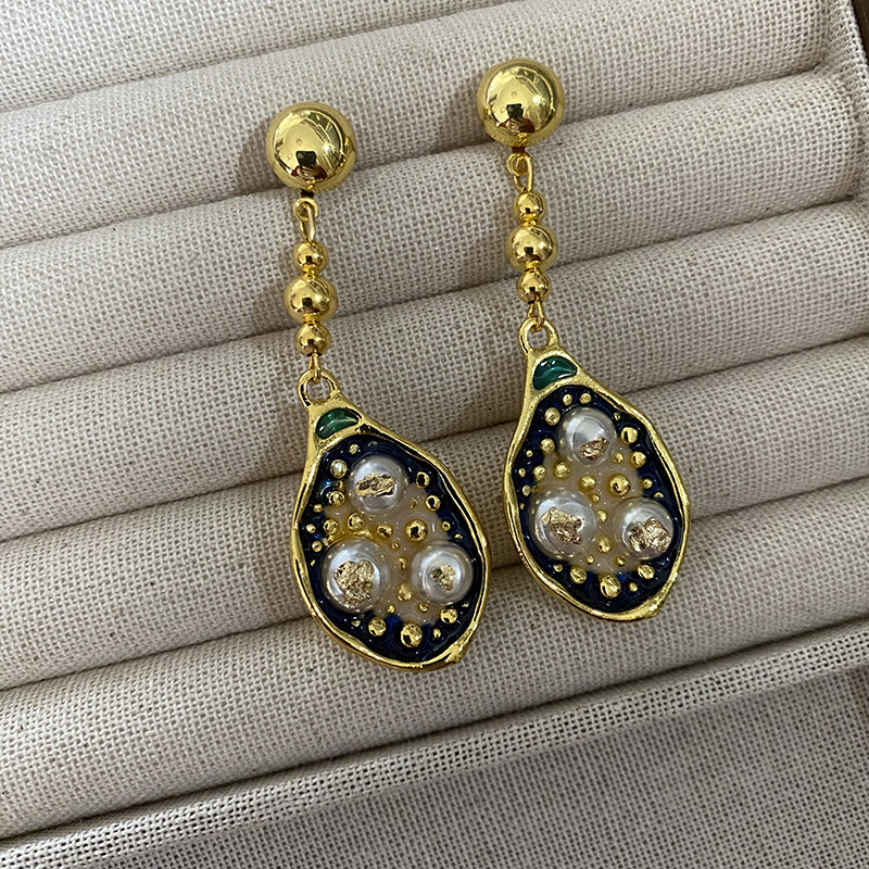Dream Blue Chinoiserie Earrings [FS3341ZD]
