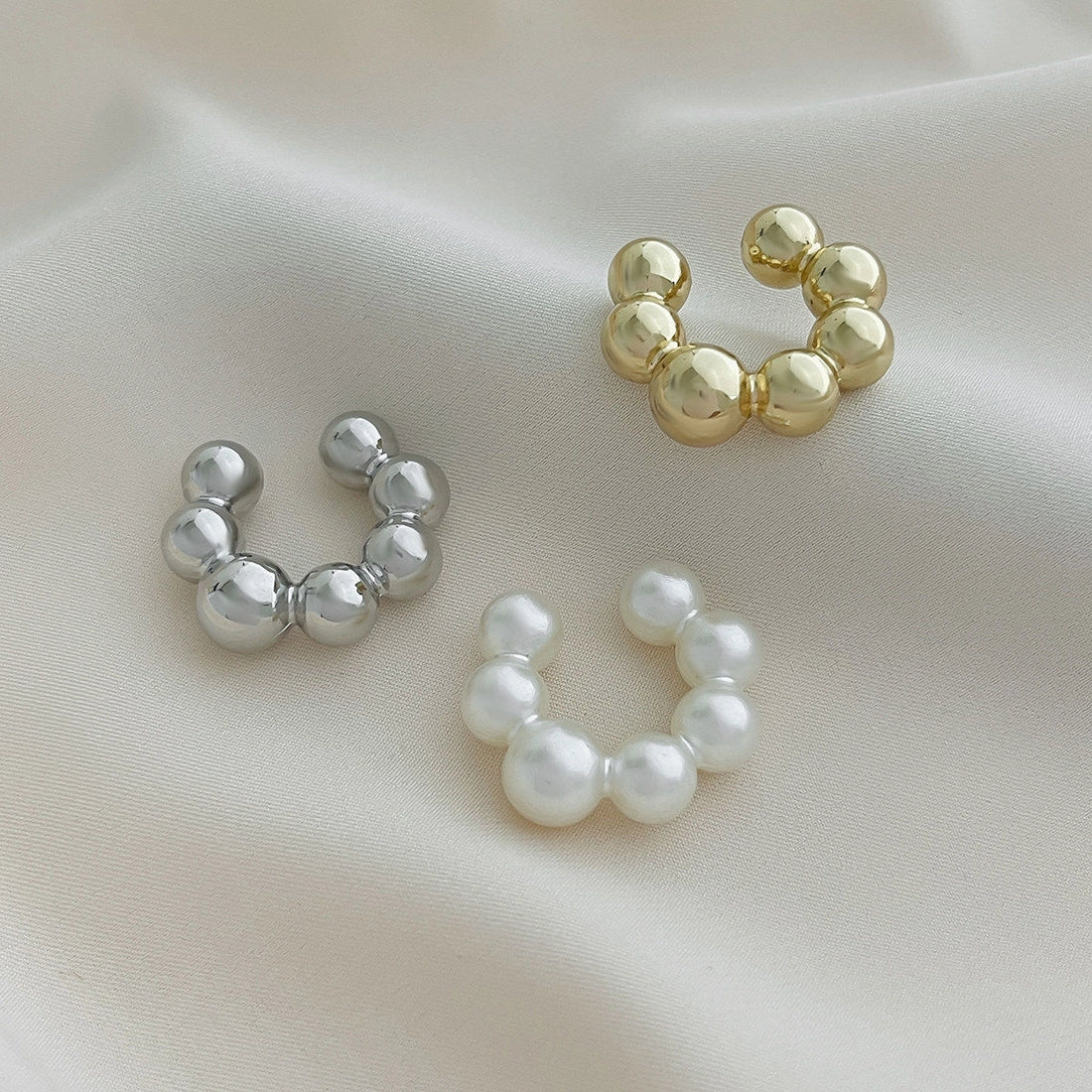 Ear Cuff Set - 3-Piece Spherical Design [IRIU5OJK]