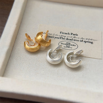 Ebony Frosted Circle Ear Cuffs [QSC3PVA1]