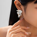 Eila Pleated Statement Earrings [JZ7SMCZS]
