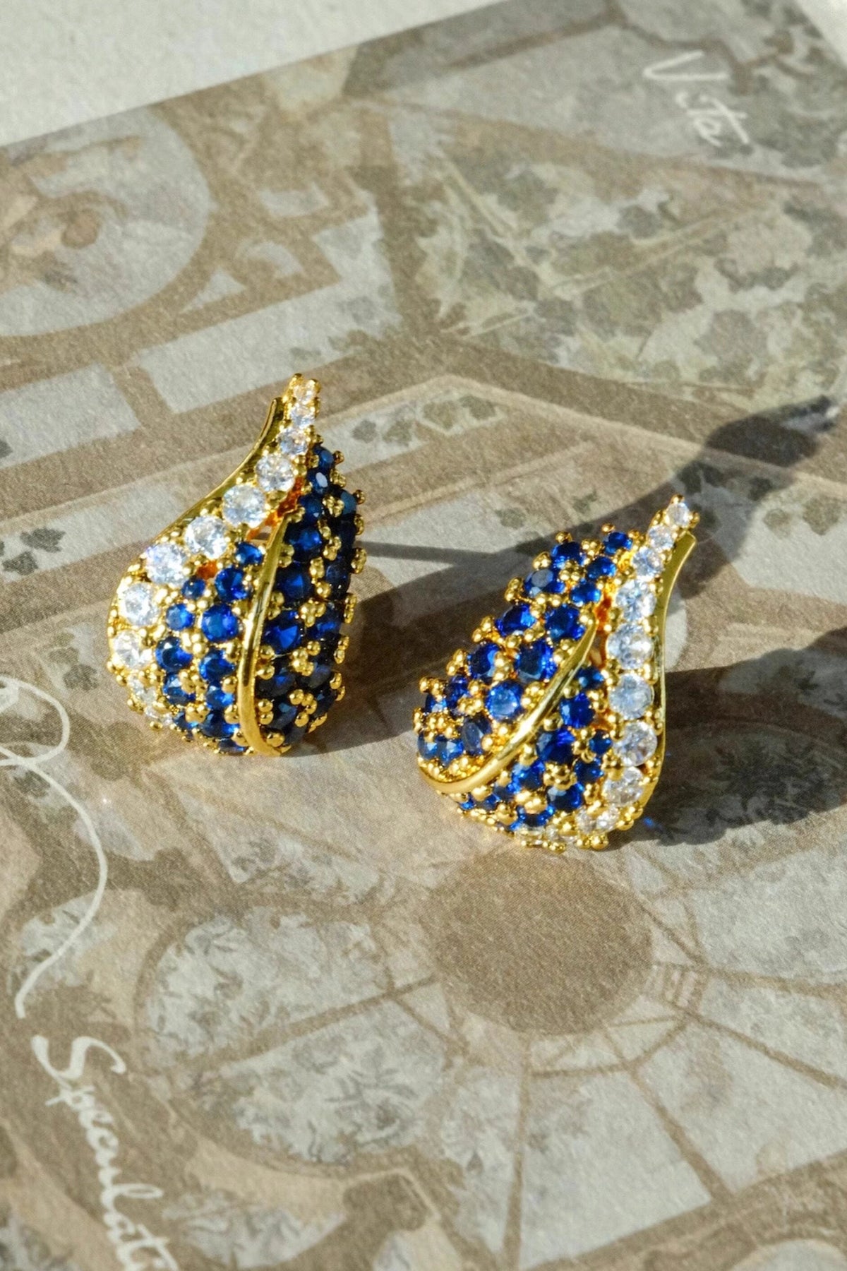 Elegant Feather Drop Earrings [P325FT0J]