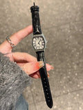 Elegant Tonneau Leather Watch [0KUB17FV]