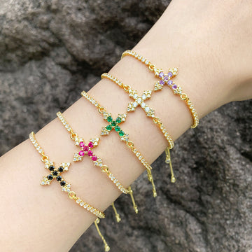 Eleonor Zircon Cross Bracelet [KVE313TE]