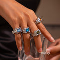 Elizaveta Geometric Pleated Ring Set [PJGJ9Q3W]