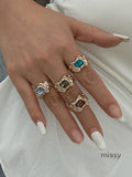 Ellah Pleated Stacking Rings [JJBJVFV6]