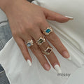 Ellah Pleated Stacking Rings [A6BQ7RHH]