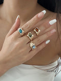 Ellah Pleated Stacking Rings [DPDLCU96]