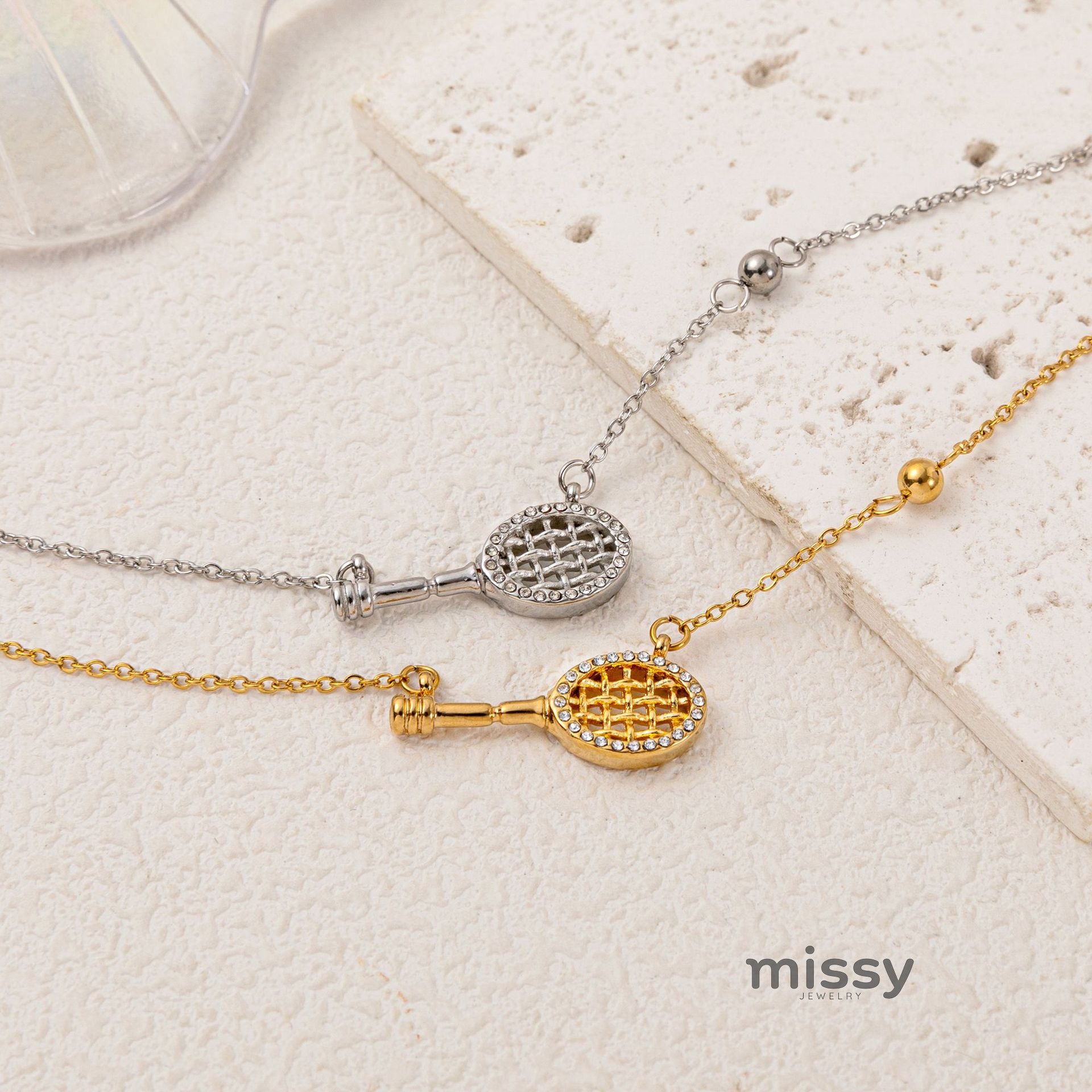 Ellanore Pavé Tennis Necklace [T0CKWGLD]