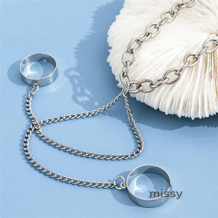 Elleana Punk Hand Chain Ring [QQL388LZ]