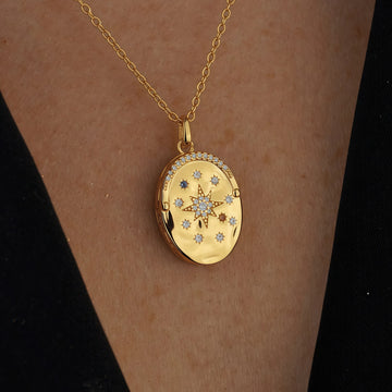 Ellena Celestial Locket Necklace [O46NMJPW]