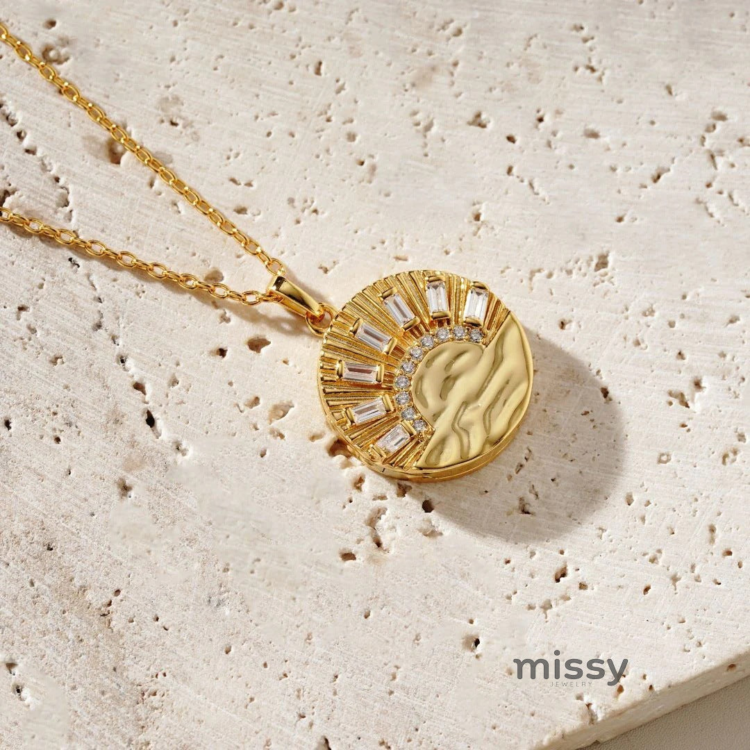 Ellena Celestial Locket Necklace [8YZCAA77]