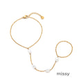 Elliette Gold Plated Finger Chain Bracelet [GFJO60EI]