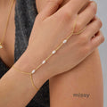 Elliette Gold Plated Finger Chain Bracelet [M4Q75VHK]