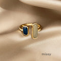 Elloise Gold Geometric Ring [REJYBFIJ]