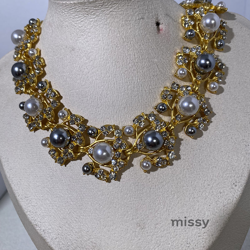 Elora Pearl Leaf Jewelry Set [M9SRPBZ2]