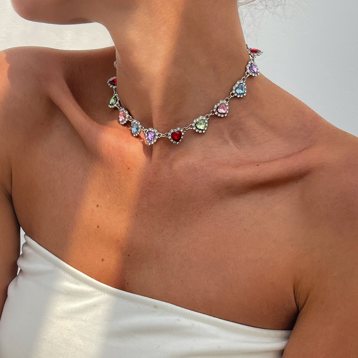 Embrie Pave Heart Necklace