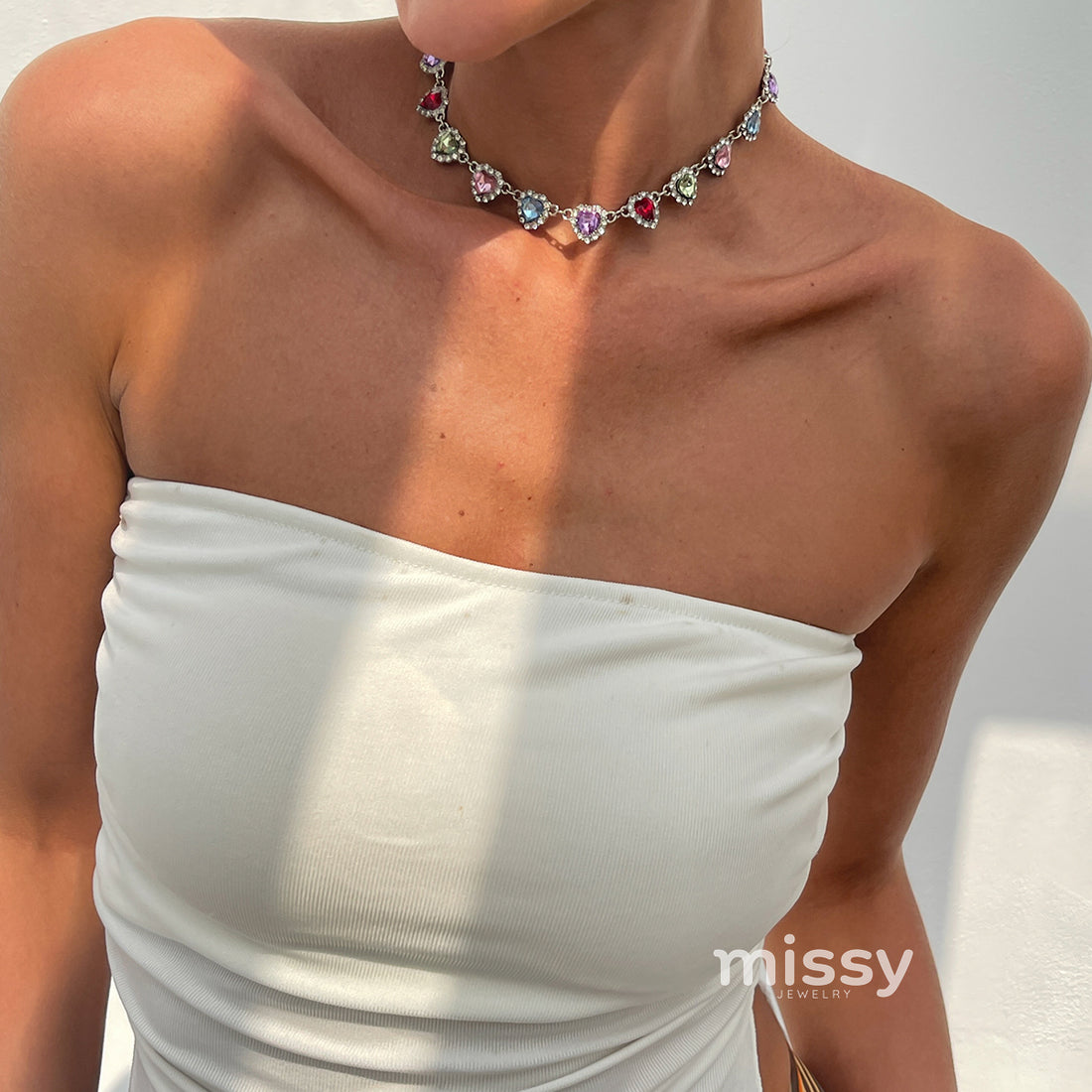 Embrie Pave Heart Necklace