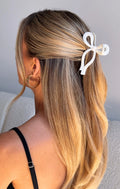 Missy Jewelry Emelia Cream Bow Hair Clip
