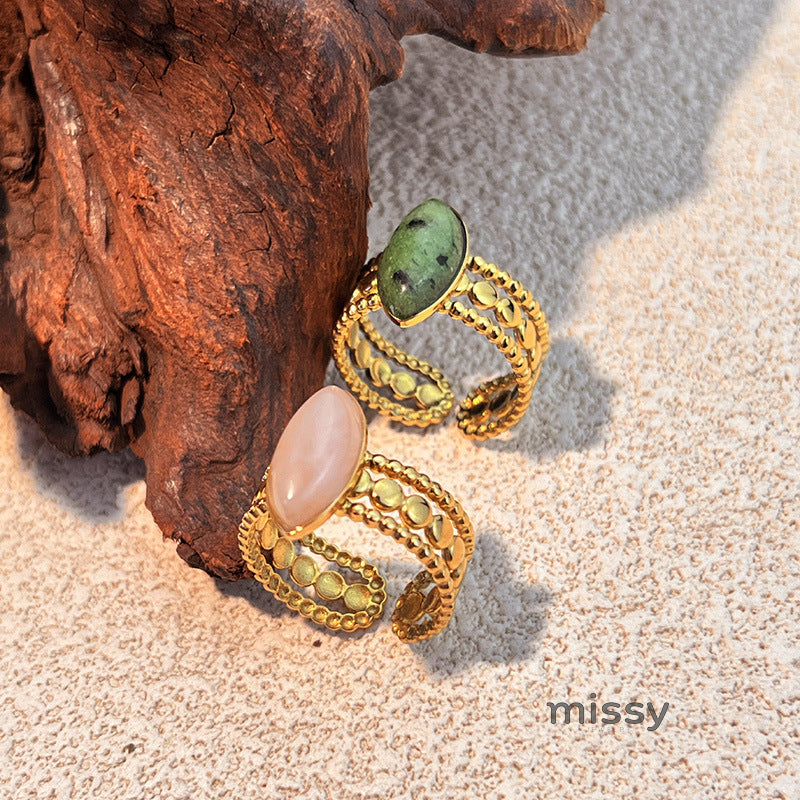 Emelie Open Heart Stone Ring [3ELNB5LI]