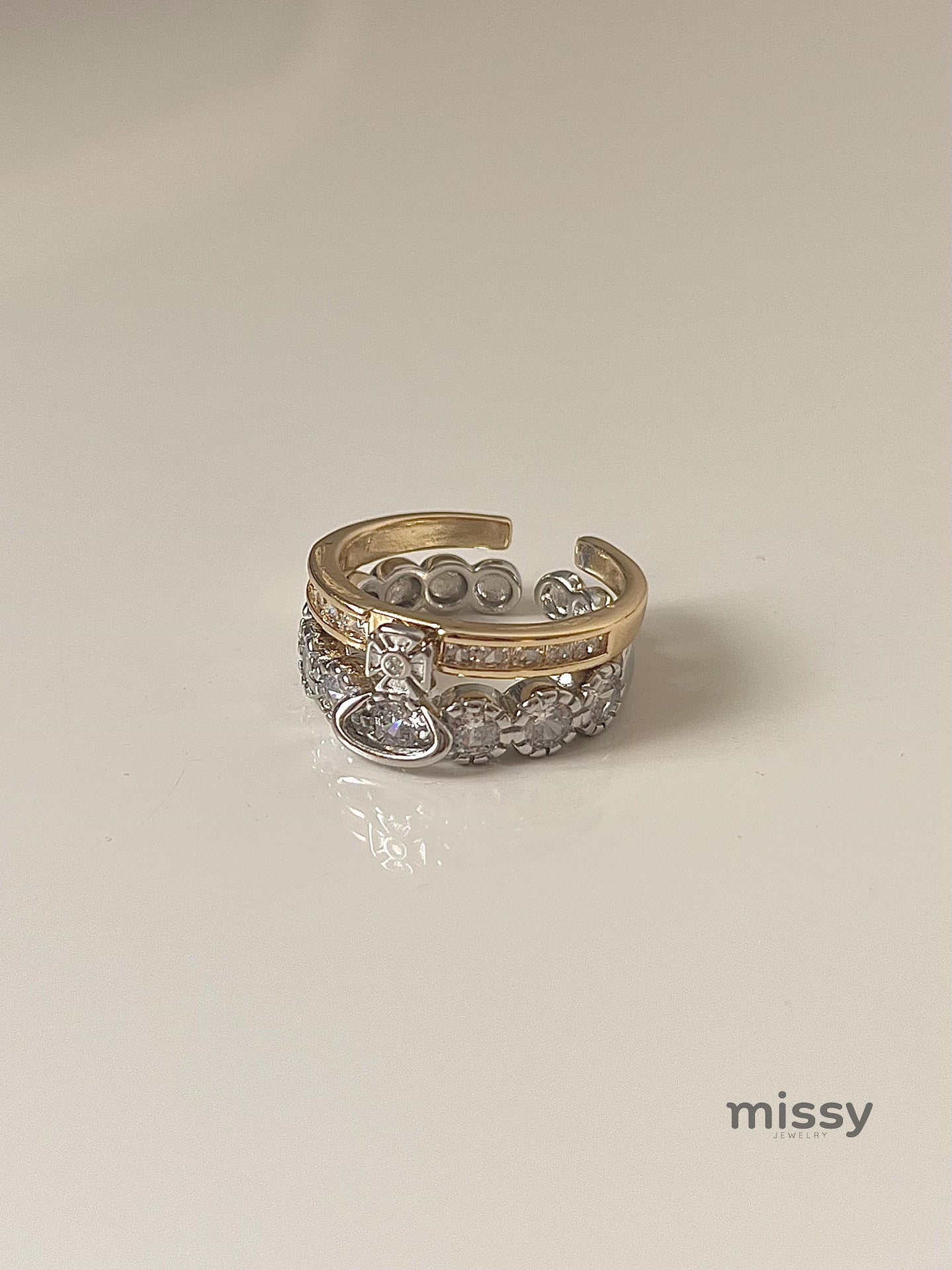 Emilee Celestial Saturn Ring [QW82LIO3]