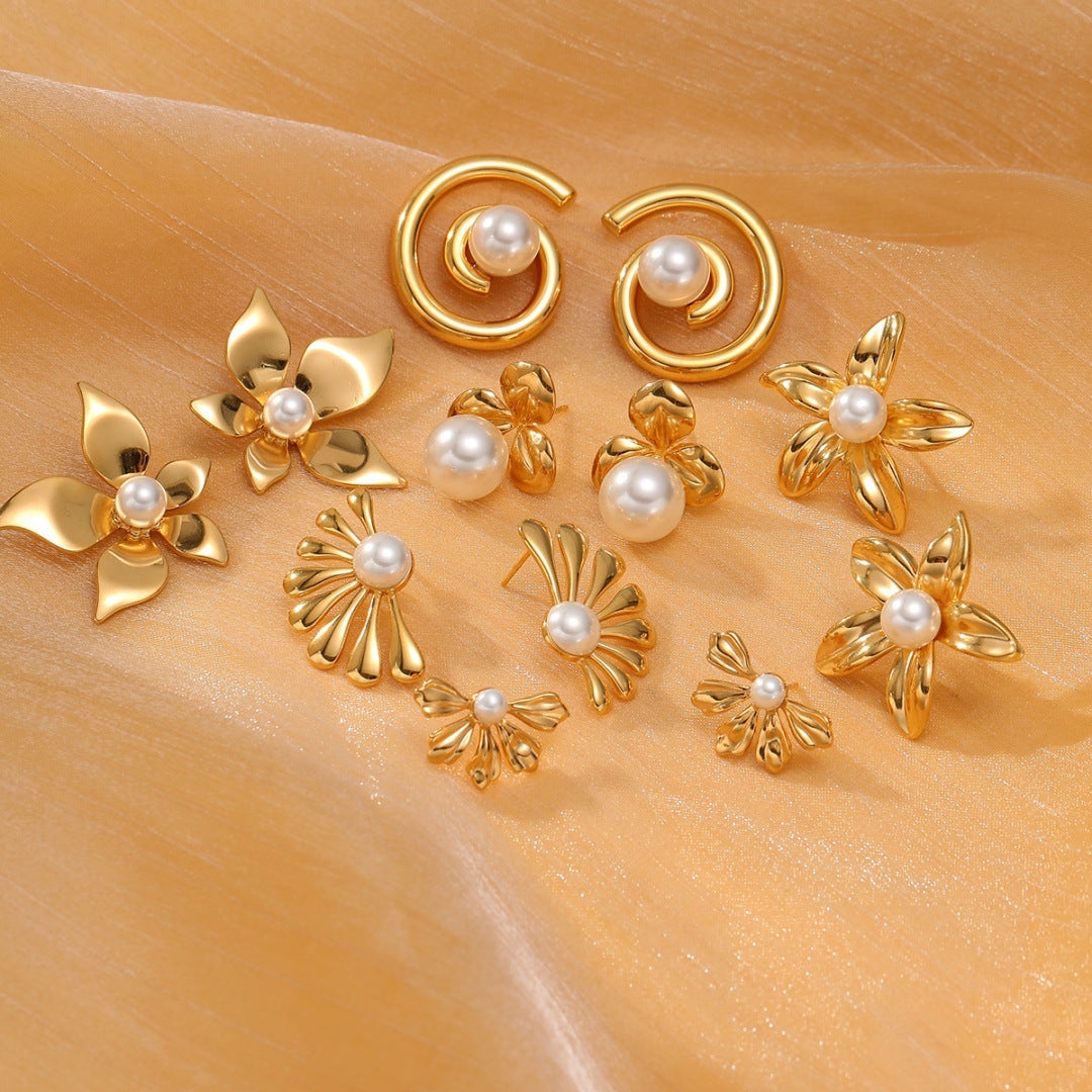 Emma Pearl Flower Earrings [SD6Y3IJE]