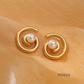 Emma Pearl Flower Earrings [J9JIYDG7]