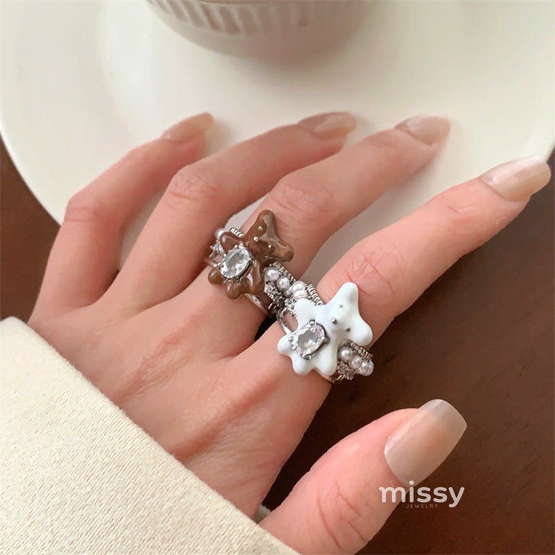Emmerson Bear Pearl Open Ring [G8A4H9I8]