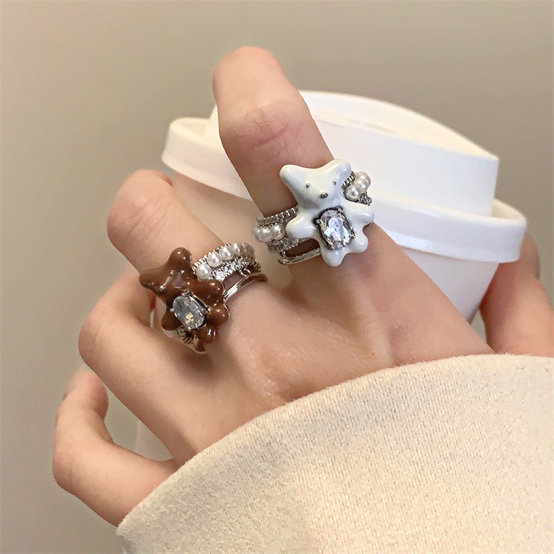 Emmerson Bear Pearl Open Ring [G8A4H9I8]