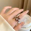 Emmerson Bear Pearl Open Ring [CUCA6INC]