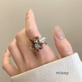 Emmerson Bear Pearl Open Ring [C4U7OTBA]