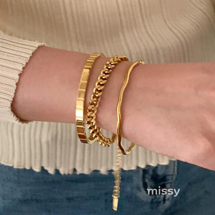 Emmery Sculpted Link Bracelets [40OQW30G]