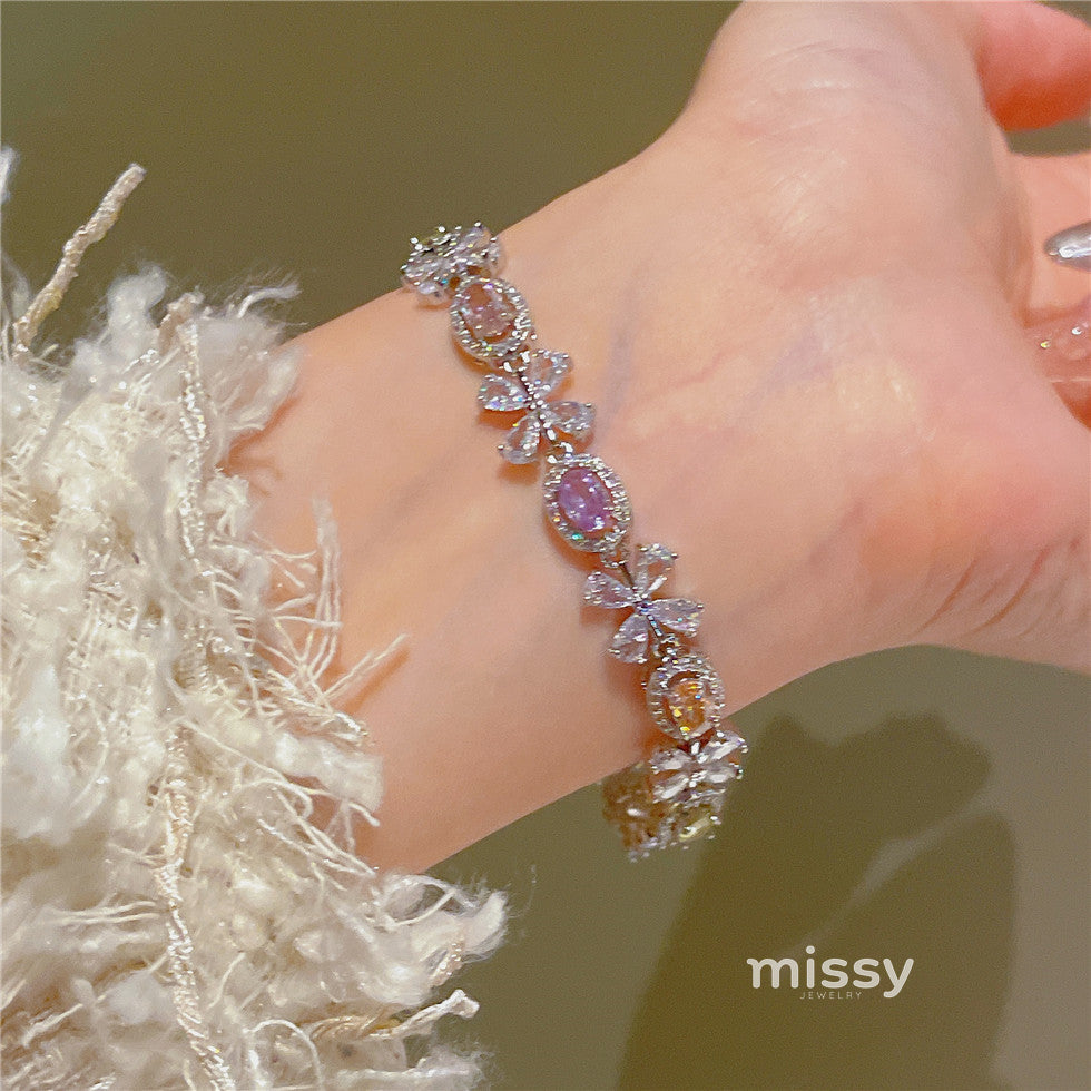 Emsley Silver Bloom Bracelet [BZLMBMBN]